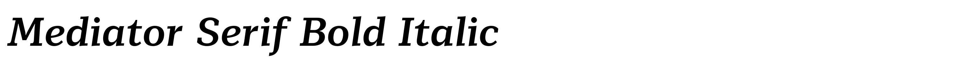 Mediator Serif Bold Italic